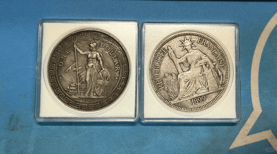 British Trade Dollar and French Indochina piastre