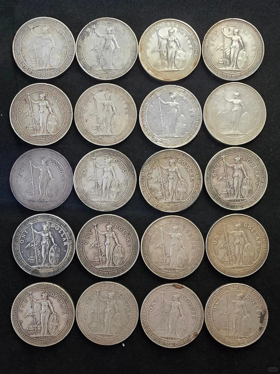 英國站洋1895-1935全年份解析：B記、C記鑄廠暗記點睇？