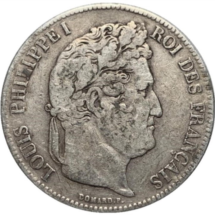 法國銀幣 1837年法蘭西路易菲利普5法郎銀幣回收估價 - 香港銀元收購 | 古金鑒寶